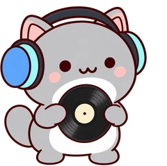 Todd wearing headphones and holding a vinyl record.